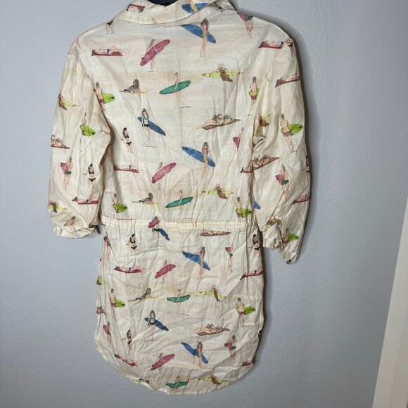 PatBo Surfer Print Mini Dress In Sand - Picture 5 of 5